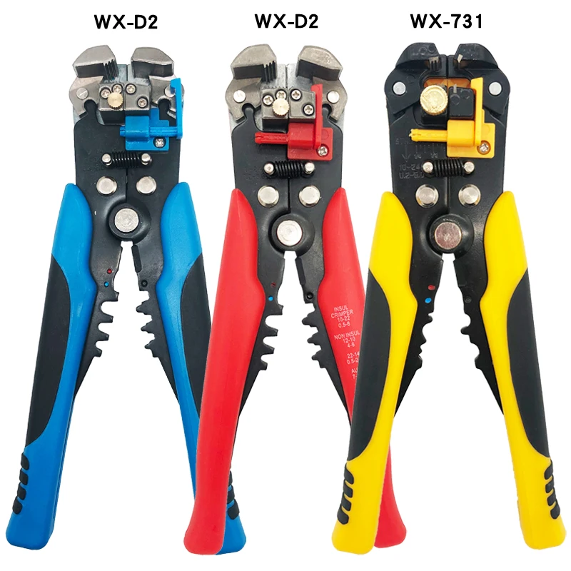 

Crimper Wire Cutter Automatic Wire Stripper Multifunctional Stripping Tools Crimping Pliers Terminal 0.2-6.0mm² Tool WX-D2