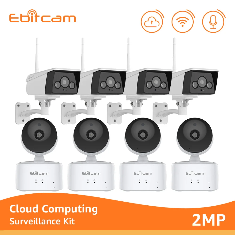 Мини IP камера Ebitcam 1080p Wi Fi беспроводная|Система наблюдения| |
