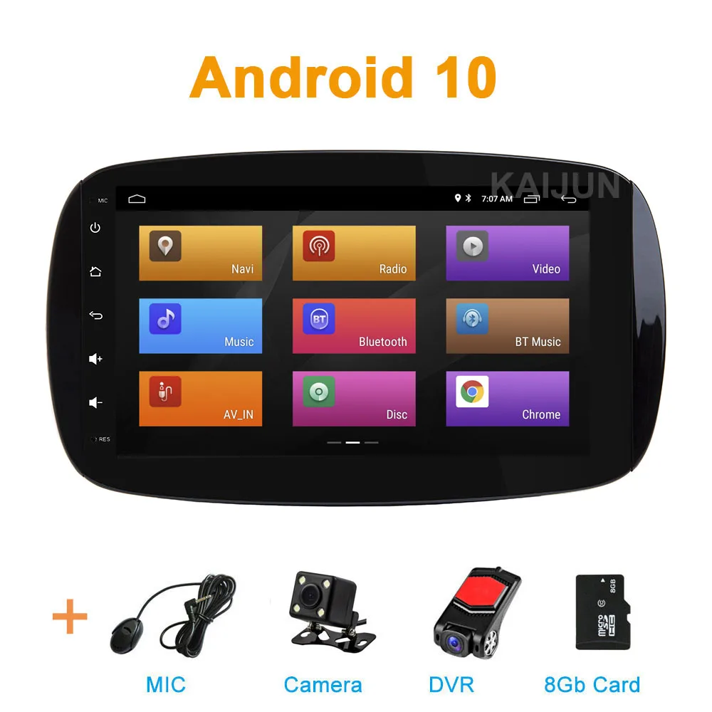 add MIC-CAM-DVR-SD DSP " Android 10,0 Автомобильный gps для Mercedes Benz Smart Автомобильный мультимедийный Радио стерео - Цвет: add MIC-CAM-DVR-SD