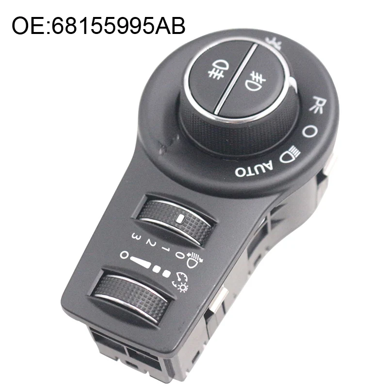 

New 68155995AB For Jeep Chrysler Cherokee Headlight Headlamp Switch 68155995AC