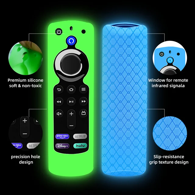 Védő Fire Tv Szilikon Tok Fedele Ujjú Ütésálló Csúszásgátló Csere Tv-Bot 4K Remote