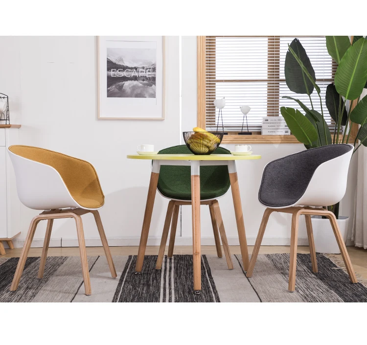 Обеденный стул Фабричный магазин скандинавский из цельного дерева простое