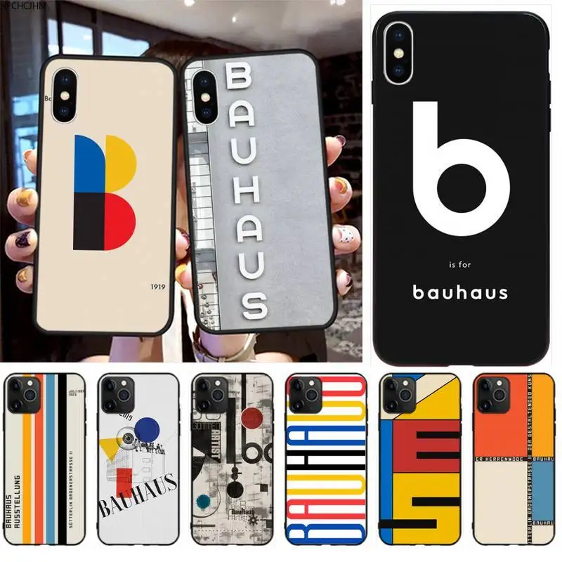 BAUHAUS мягкий силиконовый черный чехол для телефона iPhone 11 pro XS MAX 8 7 6 6S Plus X 5S SE 2020 XR |
