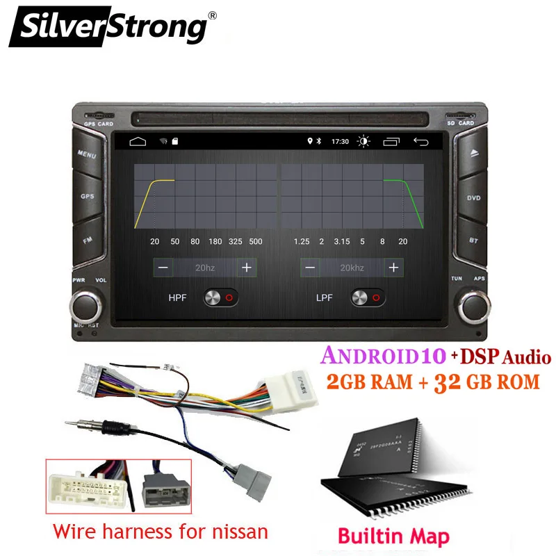 Автомобильный радиоприемник SilverStrong android 10 0 2Din DSP DVD 32G универсальный стерео