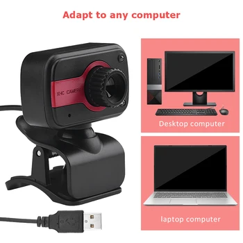 

Computer Camera HD 12 Megapixels USB2.0 Webcam Camera with Built-in Microphone LED night vision Clip-on for Computer PC Laptop