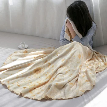

Super Soft Warm Flannel Burrito Blankets Fleece Throw Round Blankets Beds Airplane Travel Sofa Bedspread Blanket Christmas Gift
