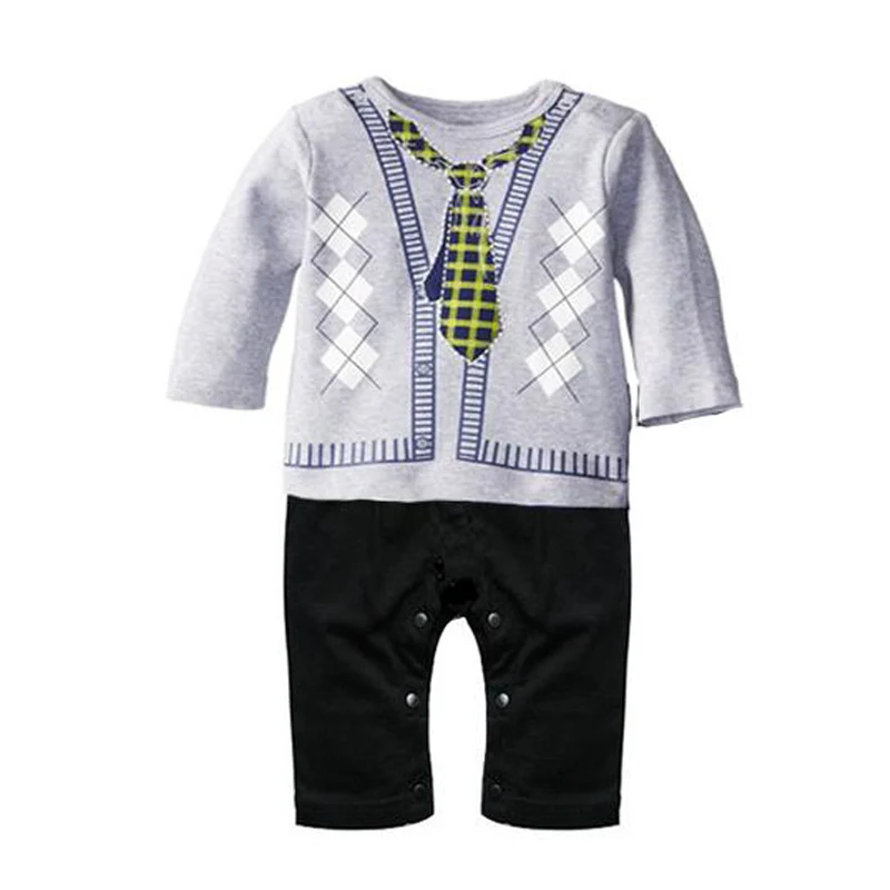 LOVE DD& MM; комбинезоны для новорожденных; одежда для маленьких мальчиков с галстуком-бабочкой; цельнокроеный Комбинезон для маленьких джентльменов