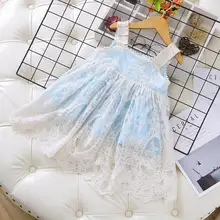Летние кружевные платья Феи для девочек; платье принцессы; милое детское платье; 5 шт./партия;