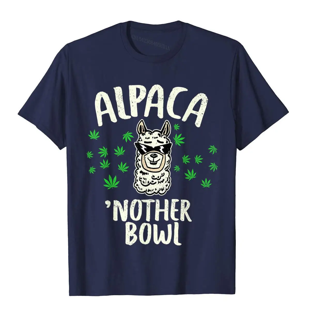 Alpaca 'Nother Bowl Funny Marijuana CBD Weed Smoker Gift T-Shirt__A9797navy