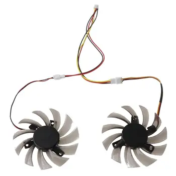 

2Pcs T128010SM 75mm 3Pin Cooling Fan for GTX 460 465 560 Ti 580 650 750Ti GT440 GT610 GT730 Graphics Card Cooler Fan