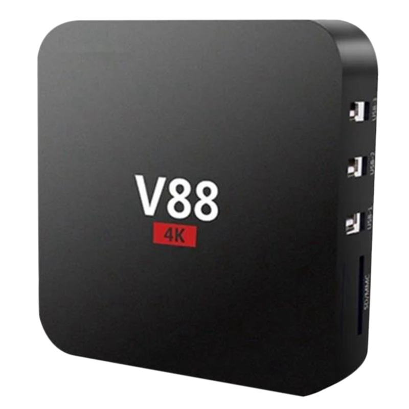 V88 Android Tv Box Rockchip 3229 Quad Core 5.1 2G+16G HDMI-Compatible Hd Smart Media Player(Uk Plug) | Электроника