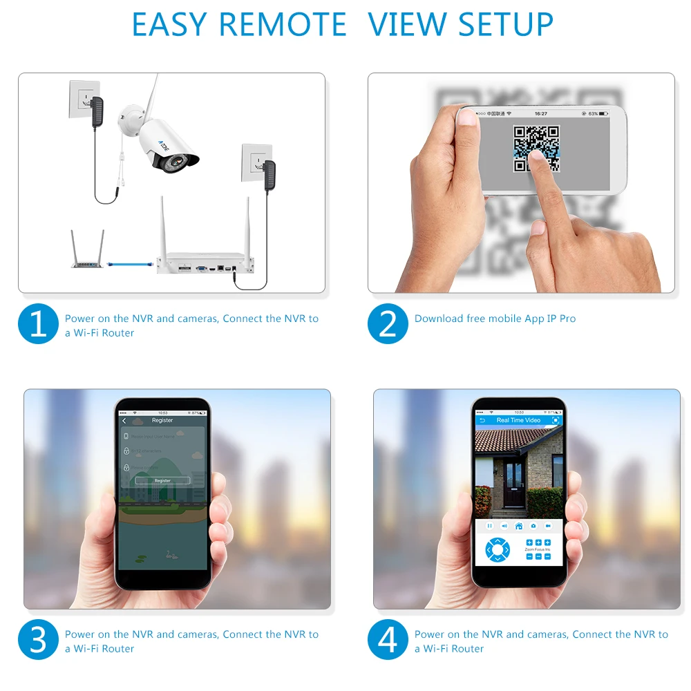 1080P SISTEMA DE CCTV inalámbrico 8CH HD inalámbrico NVR Kit 2TB HDD exterior IR visión nocturna IP