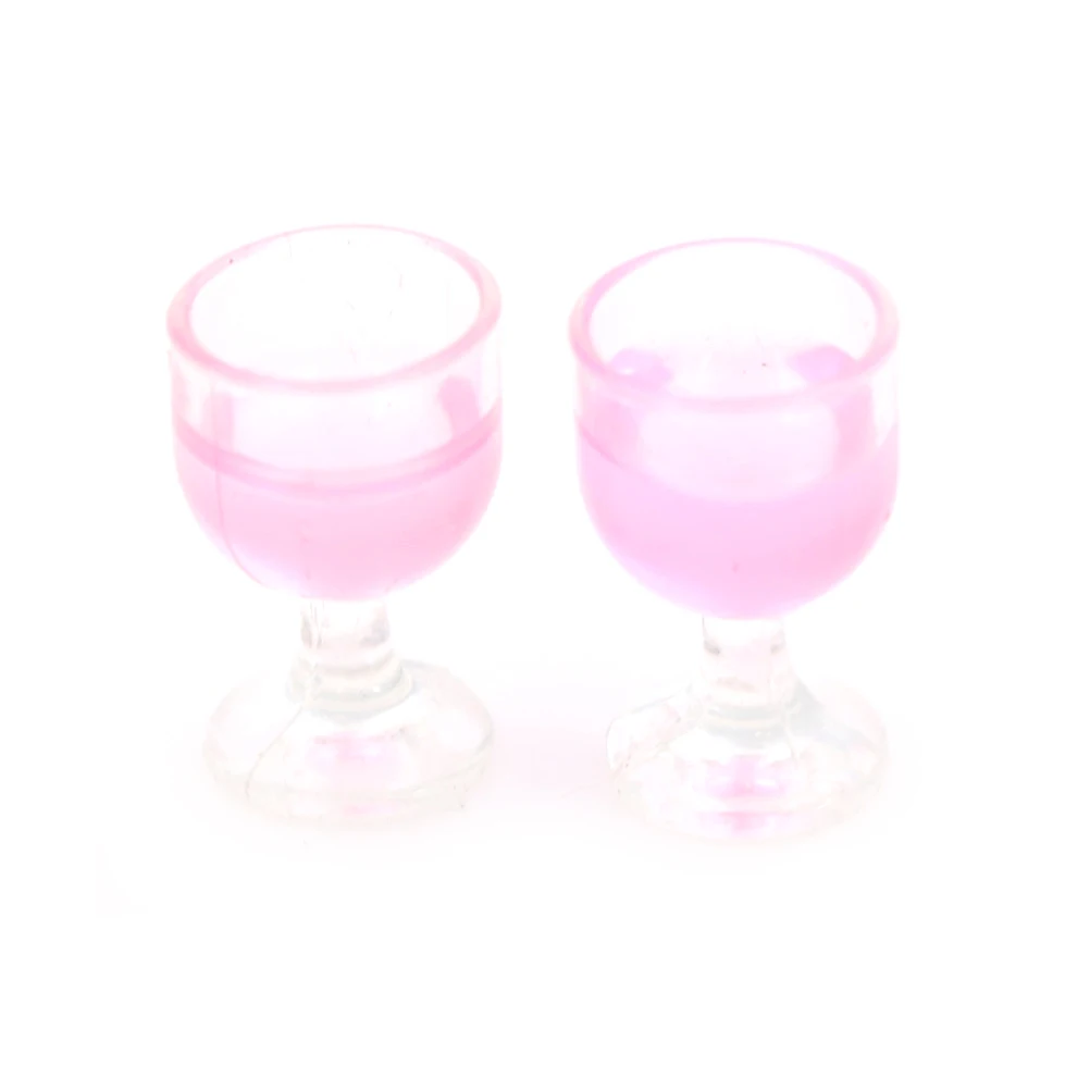 2pcs Смола кукольный домик мини лимонная чашка для воды миниатюрный кукольный домик аксессуары кукольный домик бутылки минеральной воды пива игрушечная бутылка украшения - Цвет: 2pcs