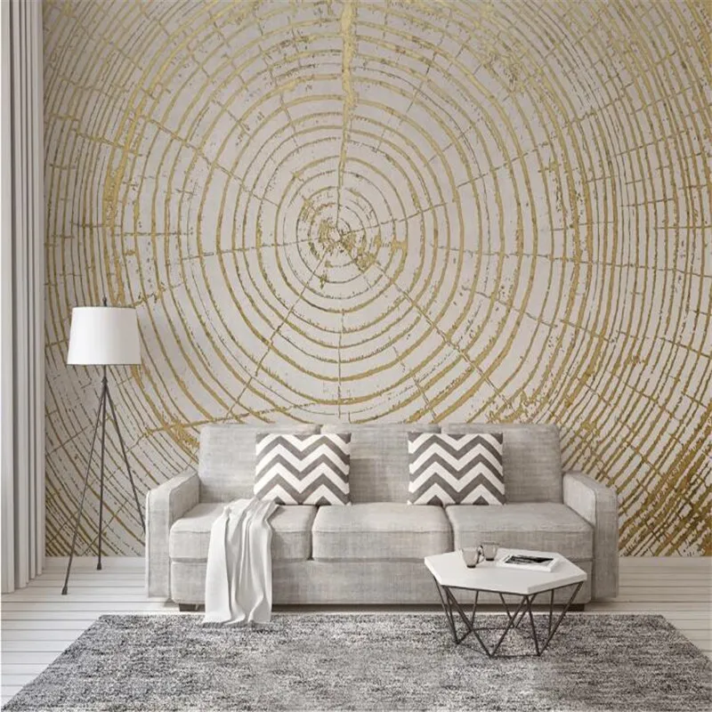 Large 3D wallpaper mural custom Nordic style wood texture modern living room background wall |