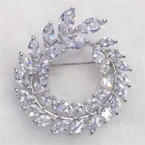 

Luxury Glorious Star Celebrity Style Micro Zircon Garland Brooch Suit Accessories Corsage Brooch Collar Pin