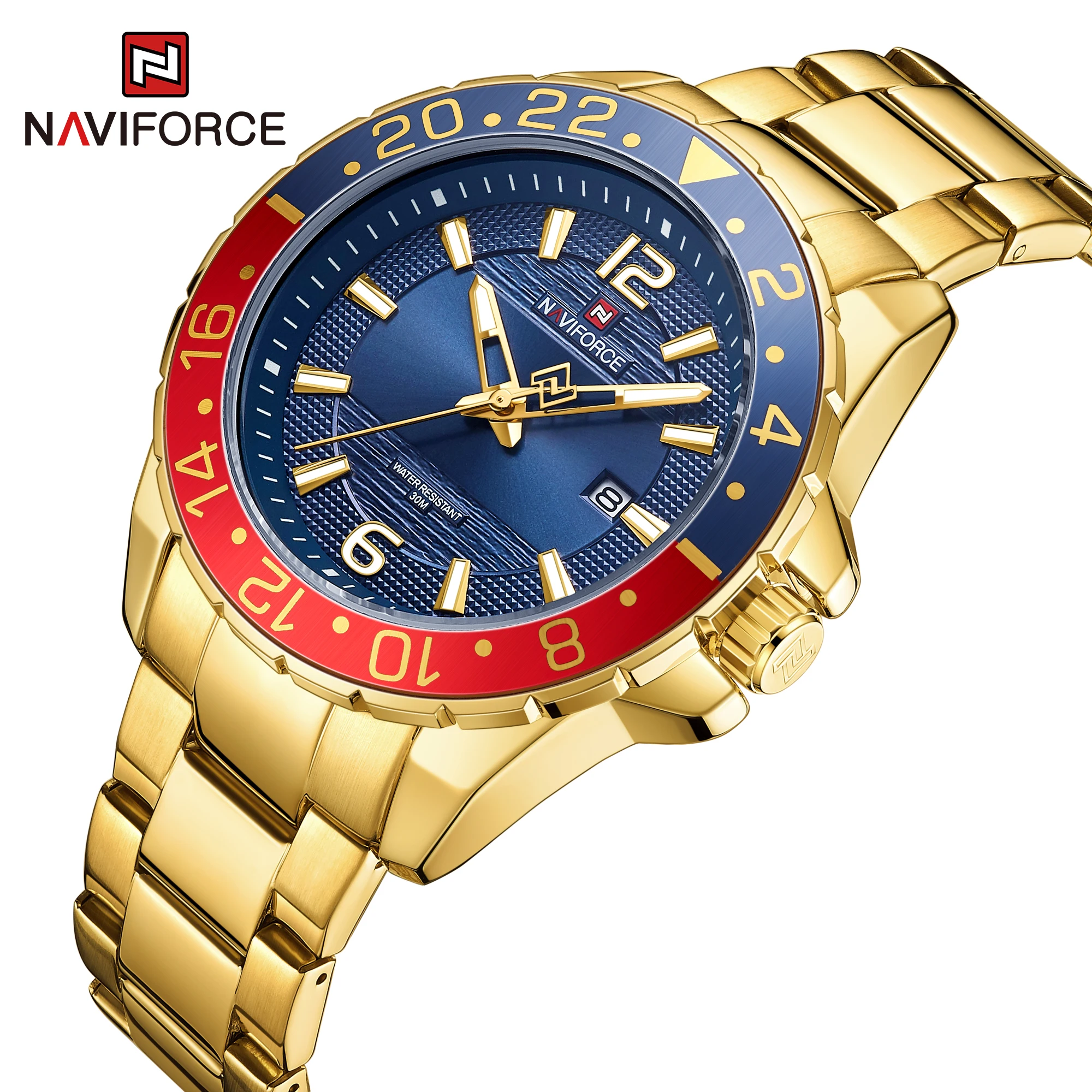 Часы наручные NAVIFORCE Мужские кварцевые роскошные классические деловые из