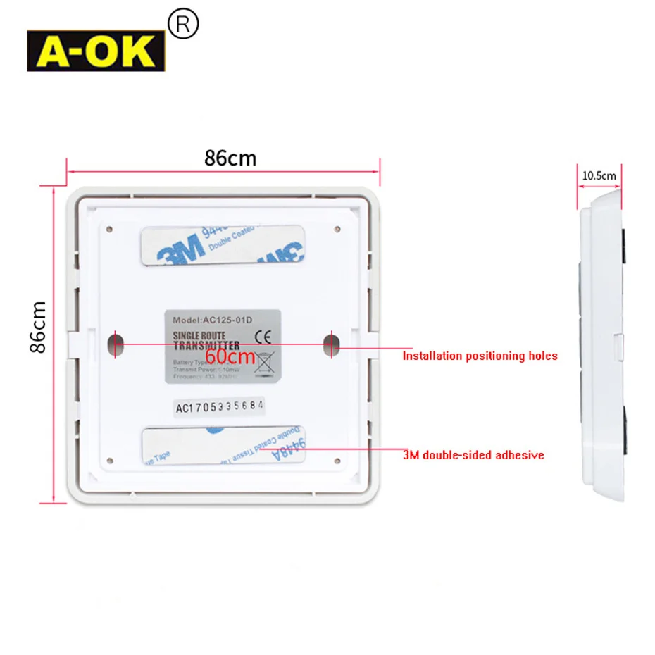 rf433 para a ok rf433 cortina motor motor tubular 03