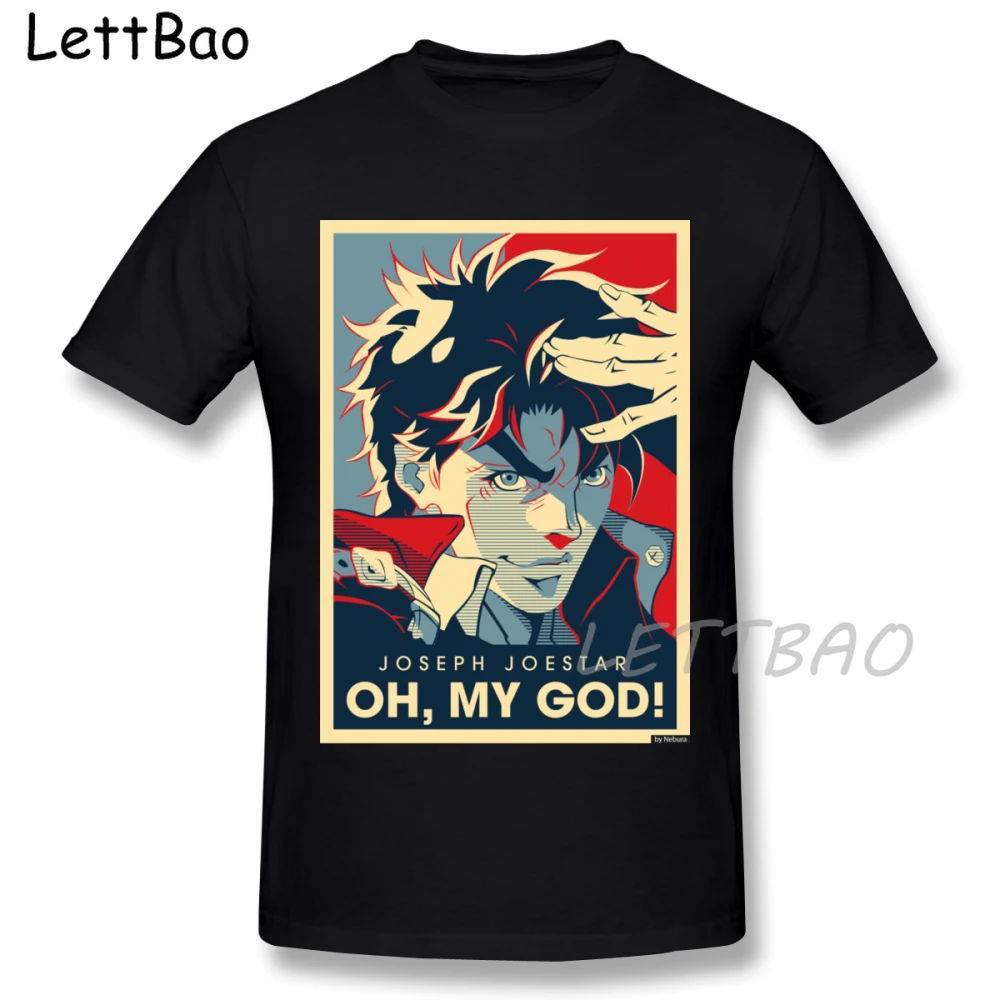 Jojo странные приключения в винтажном стиле Joestar Джозеф &quotOMG футболка с буквенным