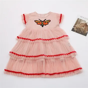 

Tonytaobaby Summer Wear New Style Baby Girls Butterfly Embroidery Girls Dress Princess Dress Toddler Girl Dresses