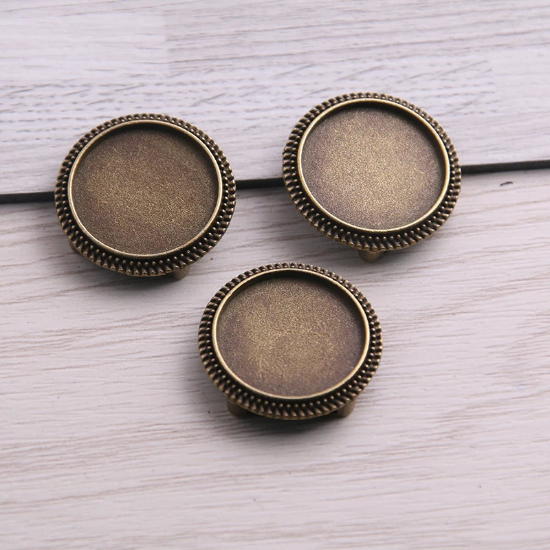 SWEET BELL 16pcs Leather Slider Beads Antique Bronze Blank 18mm Cabochon Setting Diy Bracelets Making Supplies Hole 10x2.5mm | Украшения и