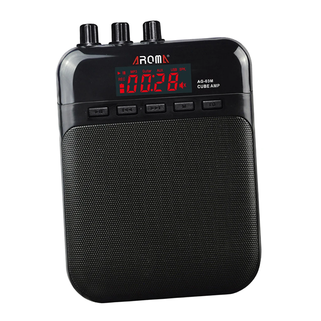 AG-03M портативный микро батарея питание Amp гитара практика Amp ж/USB кабель