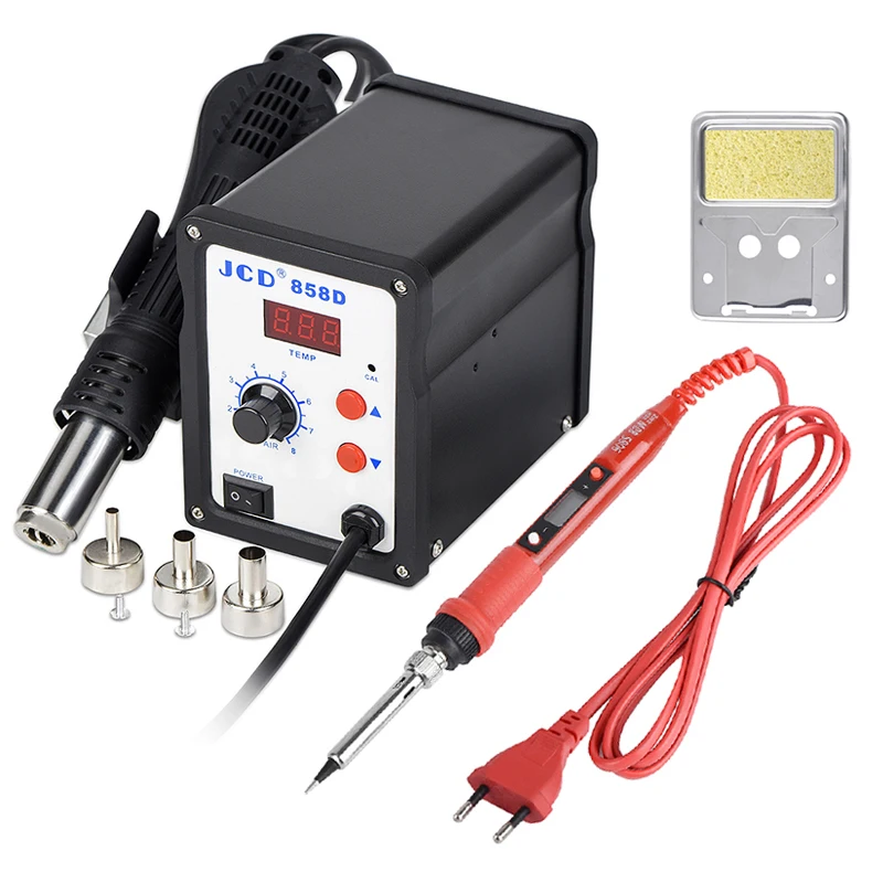 

JCD 858D Hot Air Gun Micro Rework Soldering Station LCD Temperature Digital Display Heating Soldering Home Welding Repair Tools
