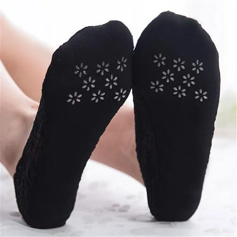 Sale Silicone shallow Women Lace Slipper Ankle Socks Invisible Seamless Girls Low Cut Boat cotton Thick Socks Slippers Anti-Slip