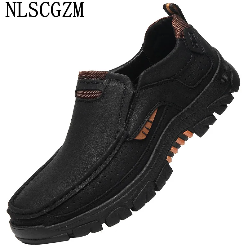 

Slip on Shoes Men Brown Mens Loafers Shoes Luxury Black Leather Casual Shoes for Man 2024 мужская обувь на осень أحذية رجالية