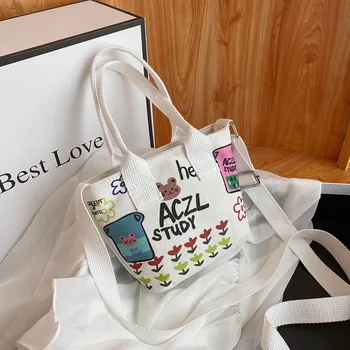 

Large Capacity WOMEN'S Bag 2020 Popular New Style Fashion Fashion Handbag Graffiti Versatile INS Shoulder Bucket Bag