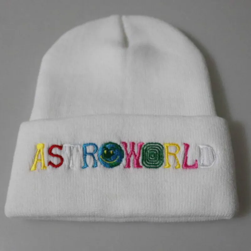 ASTRO WORLD мужская вязаная шапка с вышивкой астромир Skullies Beanie уличная Теплая Лыжная Шапка женская модная зимняя шапка