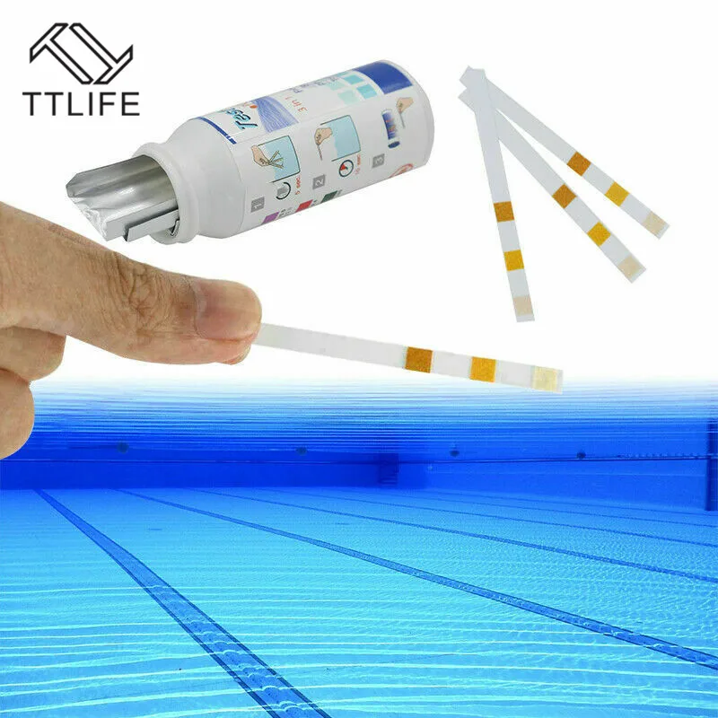 TTLIFE 3 в 1 50 х тест-полоски для бассейна горячая ванна Spas хлор воды Ph щелочной анализатор