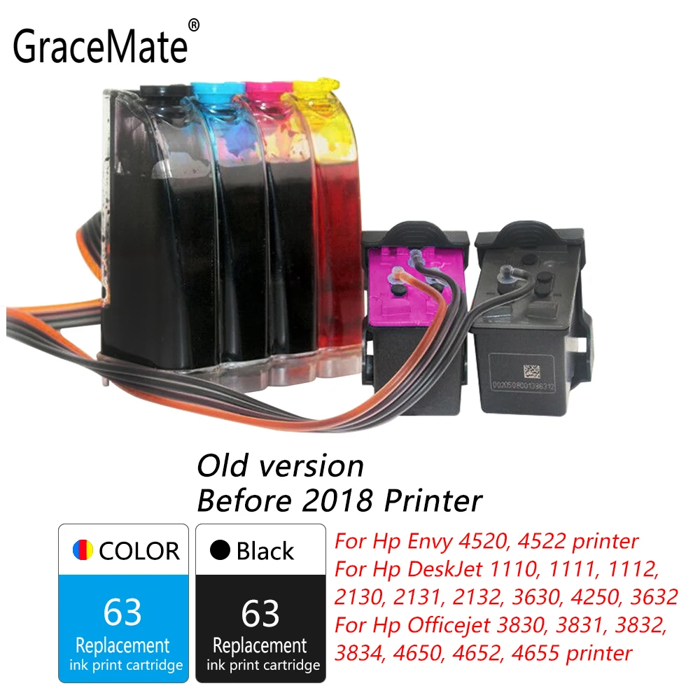 GraceMate 63 СНПЧ чернила совместимые с Hp 1110 1111 1112 2130 2131 2132 3630 3632 3830 3831 3832 3834 4250 4650 4652 4655 |