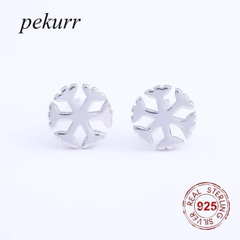 

Pekurr 925 Sterling Silver Snowflake Stud Earrings For Women Accesories Fashion Jewelry Snow Flower Christmas Earring Gift
