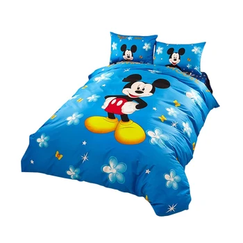 

Disney Cartoon Mickey Mouse 3D Print Bedding Set for Children Bedroom Decor Cotton Flat Sheet Duvet Cover Single Twin Promotion