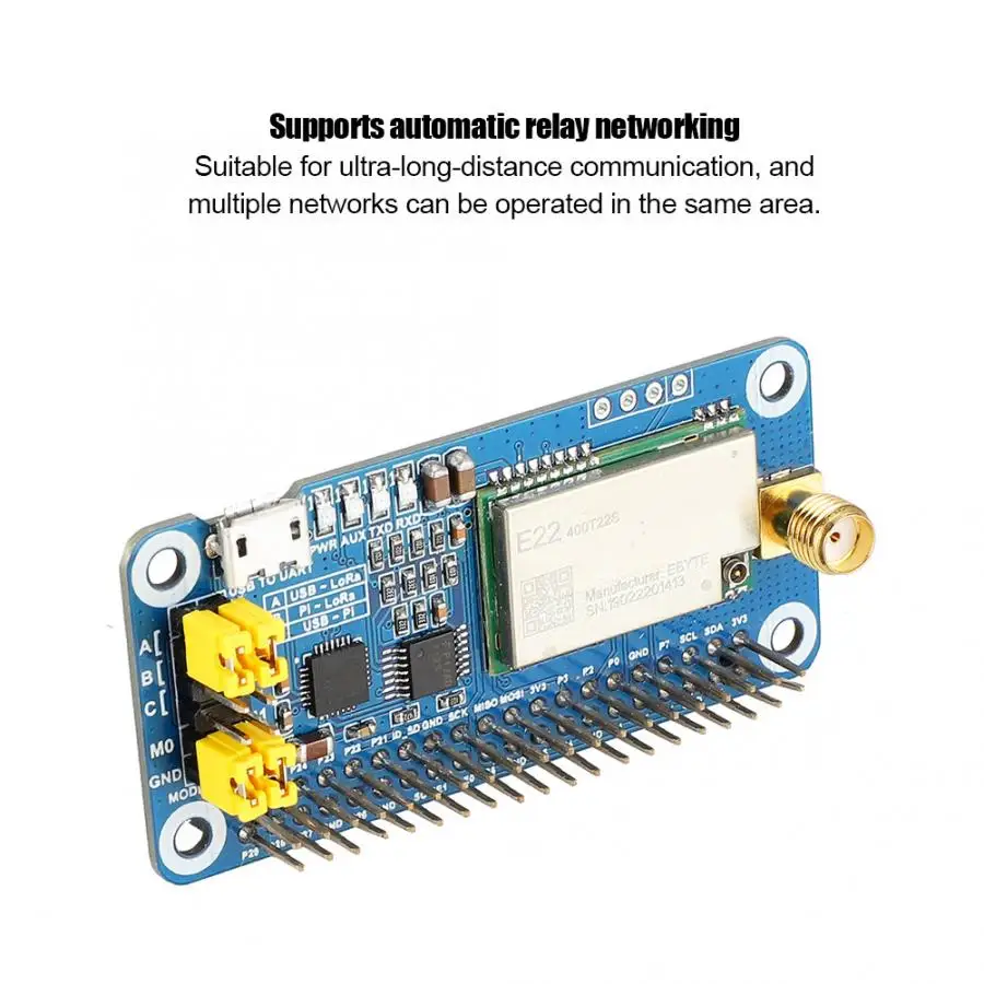 SX1268 для LoRa 433MHz Air Wakeup Беспроводная конфигурация Плата расширения для Raspberry Pi