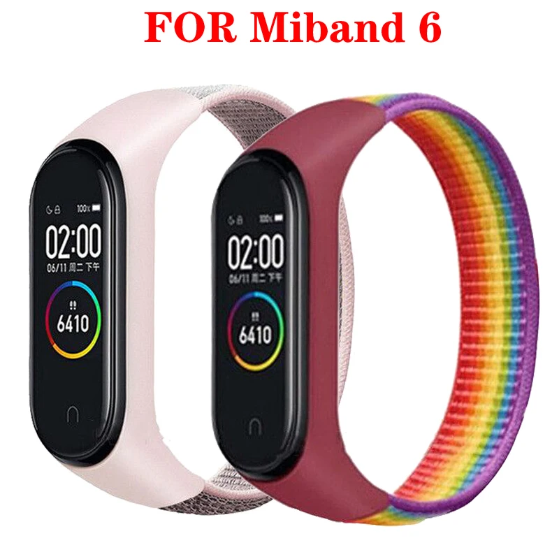 

Sport loop For Mi Band 6 5 Nylon Strap Watch Bracelet Belt Pulsera Correa Miband Strap Wristband For Xiaomi Mi band 4 3 Bracelet