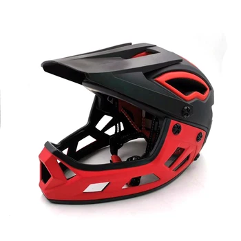 

Red bicycle helmet for Adult Men Women fullface mtb cycling helmet visor mountain bike helmet full face dh downhill accesorios