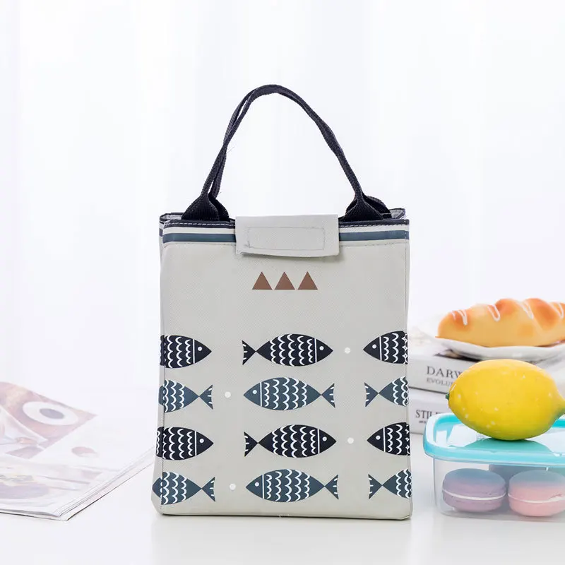 Сумки Bento Box сумка рыба Музыка небо изолированный мешок Открытый пикника герметизирующий холодный изоляция свежесть льда пакет ланч B