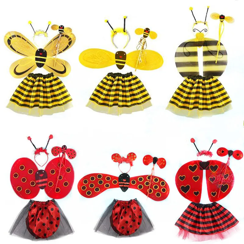 Повязка на голову с пчелиными крыльями и юбкой|bee wing|costume partyfairy costume |