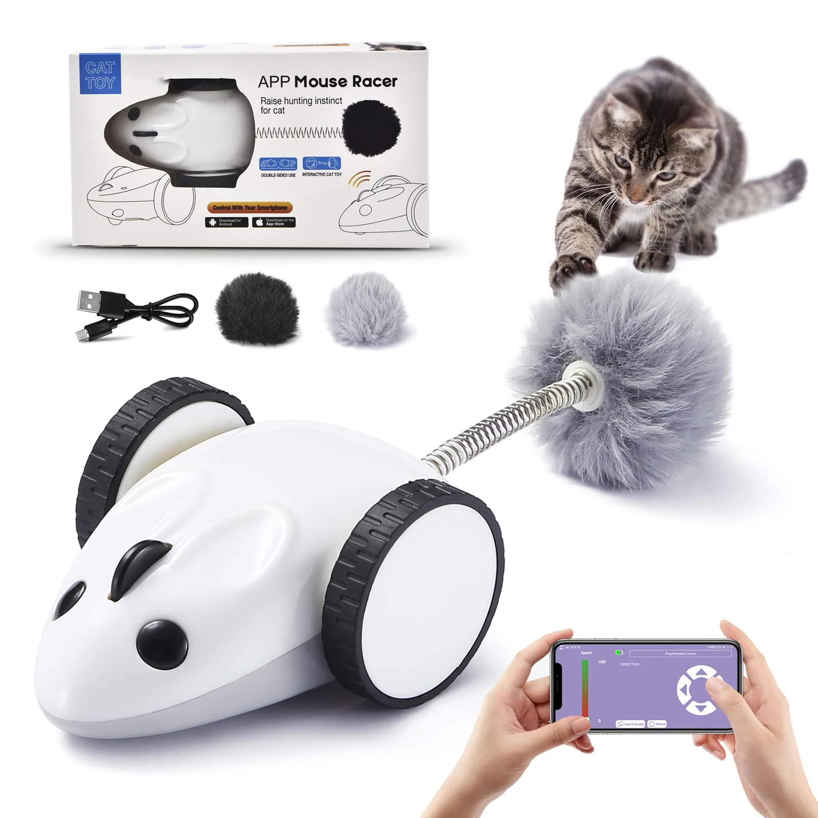 Brinquedos de controle remoto do rato do brinquedo do gato para gatos gato  eletrônico interativo que