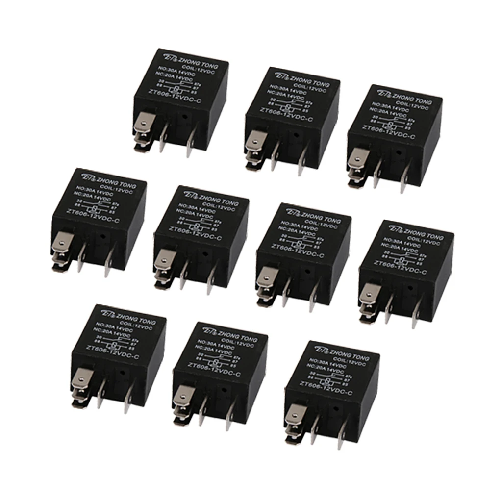 10 шт. реле SPDT 12 В 20A/30A 5 Pin зубцов | Автомобили и мотоциклы