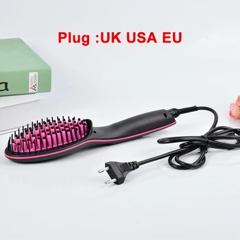 

Electric Hair Straightener Brush Hair LCD Styling Straightening Comb Ionic Hair Brush Hot Irons Comb Hairbrush Heating Comb Tool