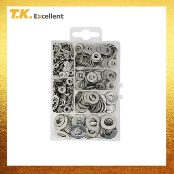 

T.K.EXCELLENT Ultra-thin Flat Washer Gasket 304 Stainless Steel Anti-corrosion Cleaning Passivation M3 M4 M5 M6 M8 M10 660Pcs