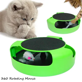 

CHAKWAN Catch The Mouse Motion Cat Kitten Funny Interactive Toy Kicker Toy For Cat And Kitten, Realistic Appearance Interactive