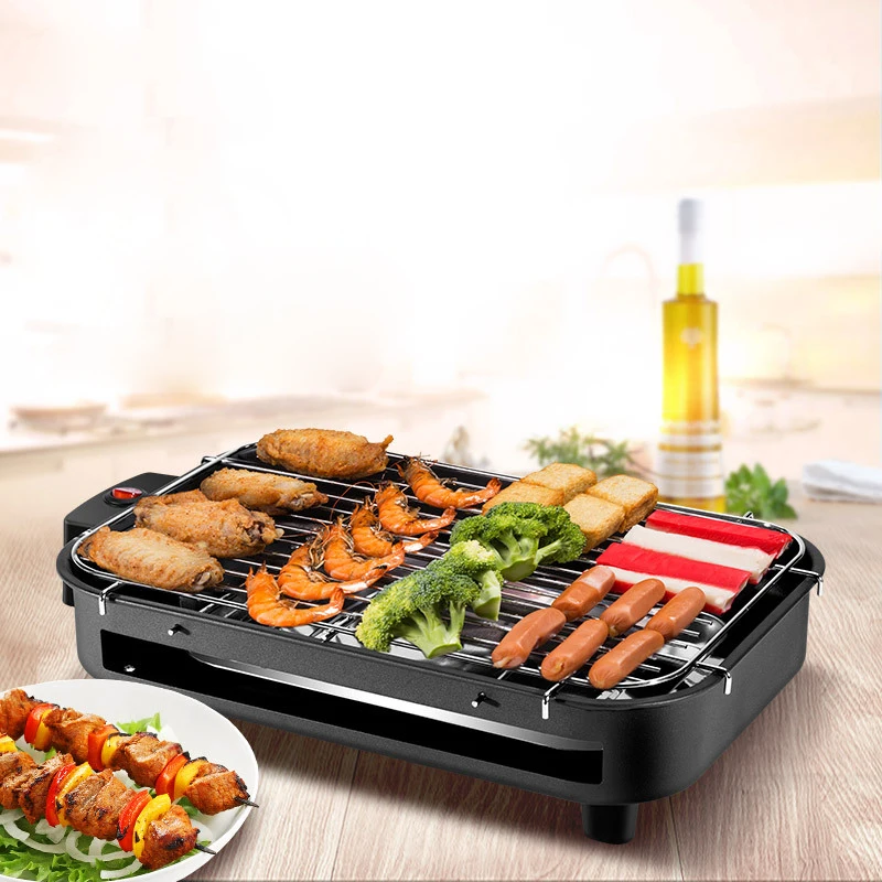 

Multi-function Indoor Electric Grills Smokeless 220V BBQ Machine Roasting Pan Griddle Mini Barbecue Stove Machine Roaster 1300W