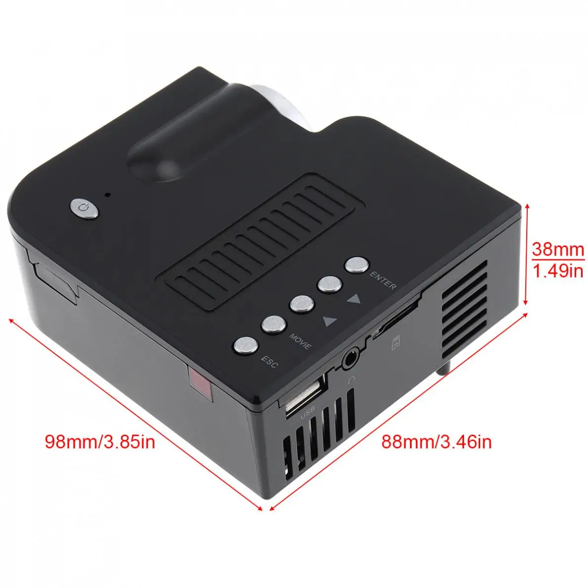 UC28B домашний проектор Мини Портативный Поддержка 1080P HD светодиодный медиа-проигрыватель для домашнего кинотеатра Развлечения UC28B домашний проектор Мини Портативный Поддержка 1080P HD светодиодный медиа-проигрыватель для домашнего кинотеатра Развлечения