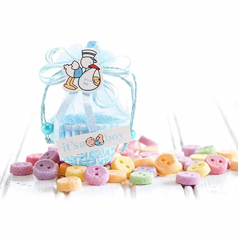 Подарочная коробка конфет Baby Shower мальчик девочка первый день рождения пол показать крестины стол центральный конфетти Декорация - Цвет: 6 pieces boy