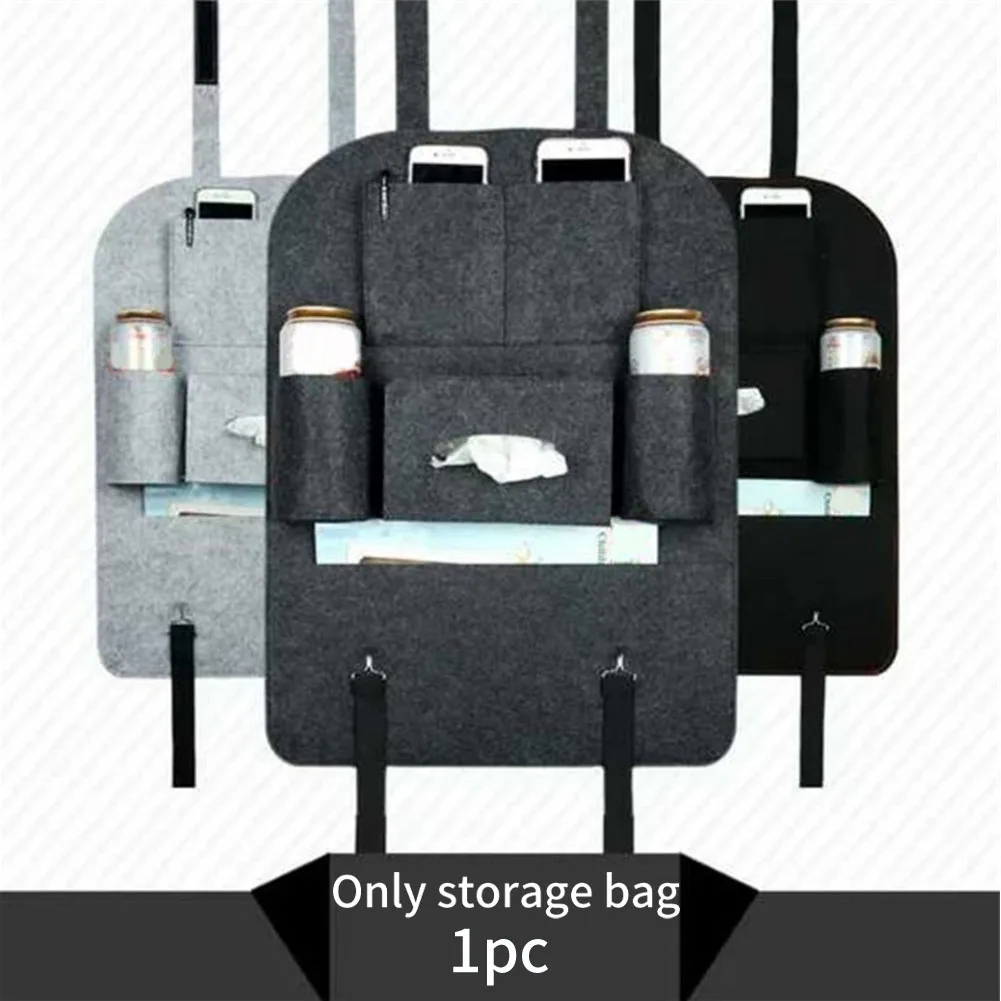 Универсальный органайзер для автомобиля, сумка для хранения автомобиля, многофункциональная сумка с карманом для автомобиля, аксессуары для путешествий, многофункциональная фетровая сумка на спинку сиденья