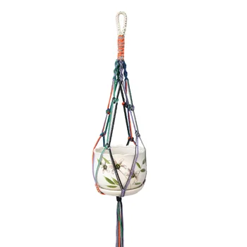 

Hand Made Flower Basket Green vine Pot Planter Hanging Vase Container Wall Plant Basket For Garden t0222