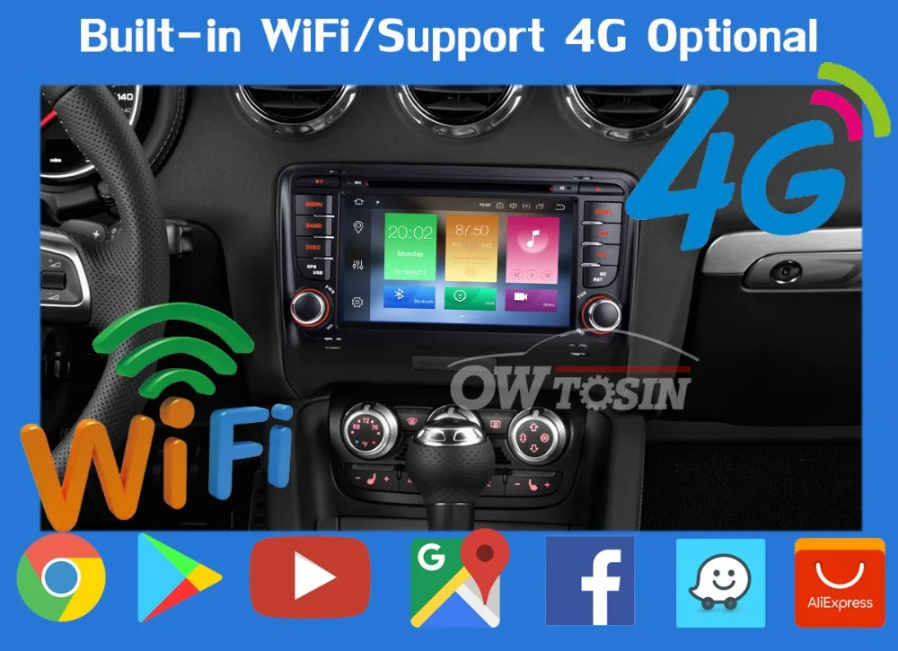 " PX6 4G+ 64G Android 9,0 автомобильный dvd-плеер для Audi TT 2006-2013 радио gps Навигация стерео Мультимедиа DSP Авто CarPlay головное устройство
